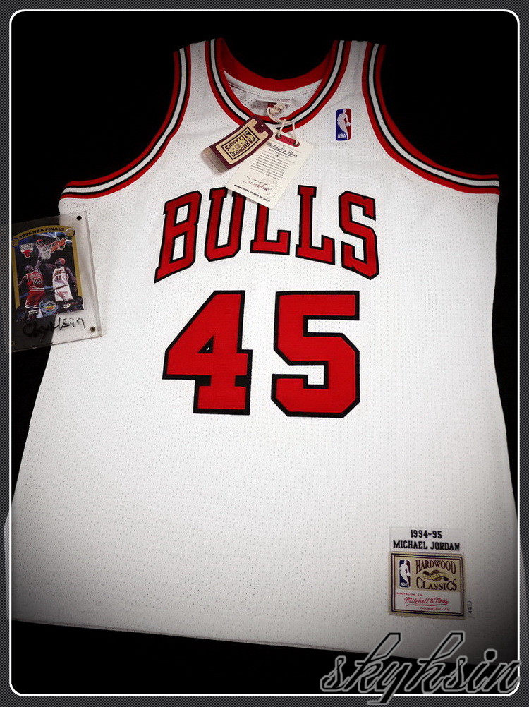 m&n 乔丹45号公牛队球员版球衣 mj芝加哥94-95赛季mn复刻au