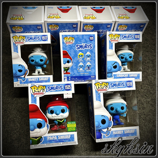 Funko Pop公仔 The Smurfs 蓝精灵卡通人偶 蓝妹妹格格巫潮玩手办