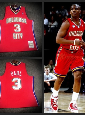 M&N CP3 保罗黄蜂队情人节红色球衣 MN俄克拉荷马0607赛季复刻SW