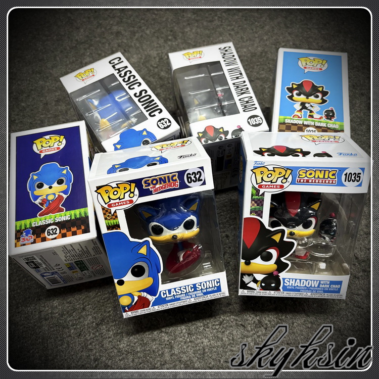 Funko丰高Pop Sonic 音速小子刺猬索尼克 夏特与黑暗混沌公仔手办