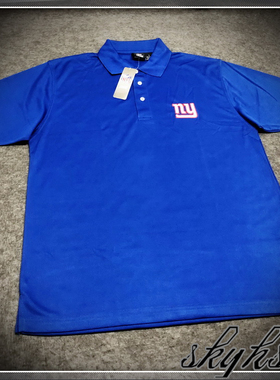 US直输入 NFL纽约巨人队POLO衫 GIANTS教练制服组短袖高尔夫T恤