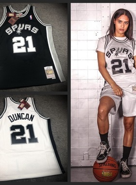 M&N蒂姆邓肯马刺队球衣 Duncan 21号新秀98-99MN复刻SW球迷版球服