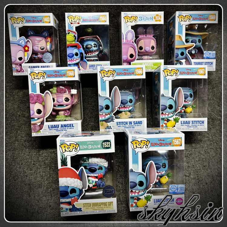 Funko Pop星际宝贝东方明珠同款史迪奇公仔 安琪夏威夷节日手办