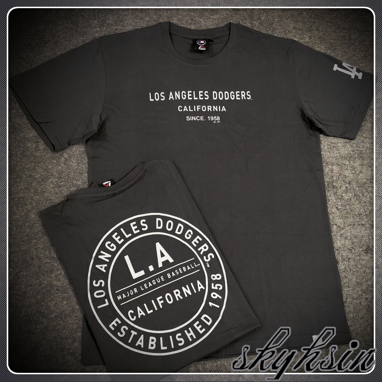 美版Majestic MLB美职棒 LA Dodgers 洛杉矶道奇队球迷T恤