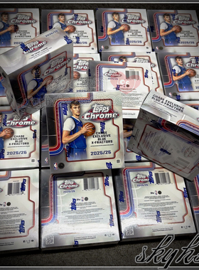 25/26 Topps NBA Chrome 独占蓝折Mega Box球星卡 弗拉格文班亚马