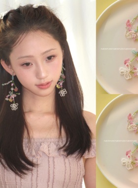 FULLICESTUDIO弥花集夸张耳饰流苏耳环欧若风小众法式耳夹耳钉