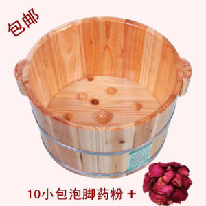 包邮21CM单边杉木泡脚木桶 足浴桶足浴盆洗脚桶木质脚盆足浴木桶