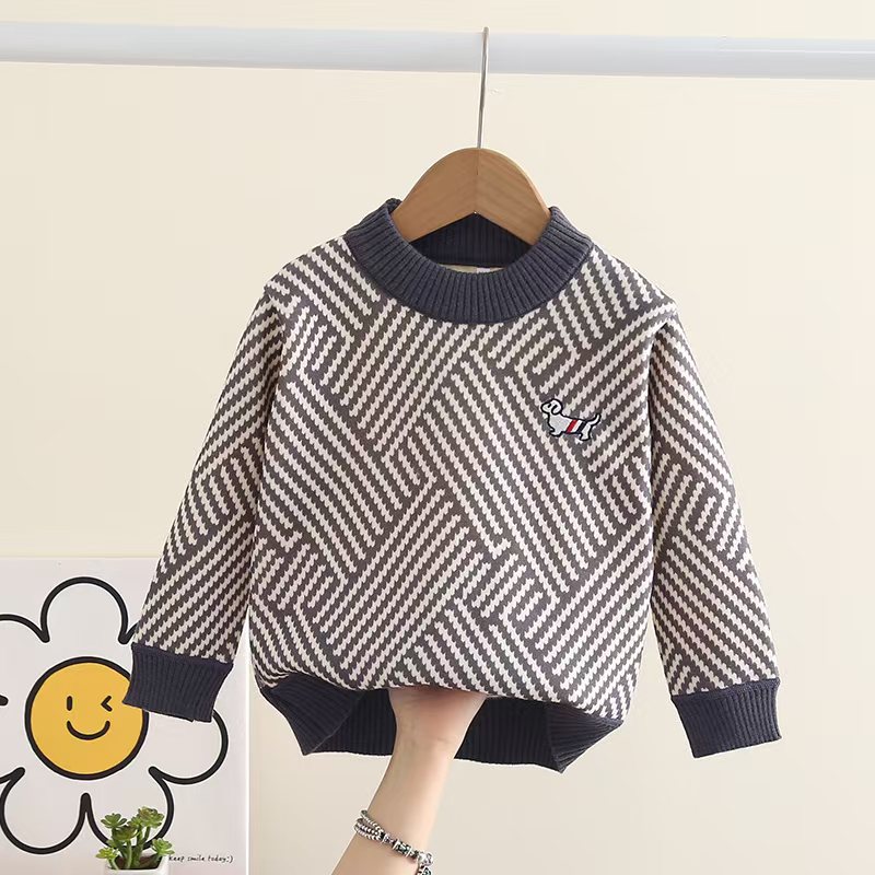 男童毛衣秋冬款加厚保暖针织衫