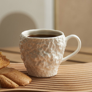 下午茶马克杯水杯 岩石纹奶杯早餐杯子陶瓷挂耳浓缩咖啡杯创意英式