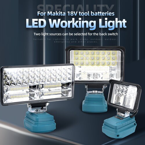适配makita牧田18V锂电池工作灯LED应急照明灯维修灯