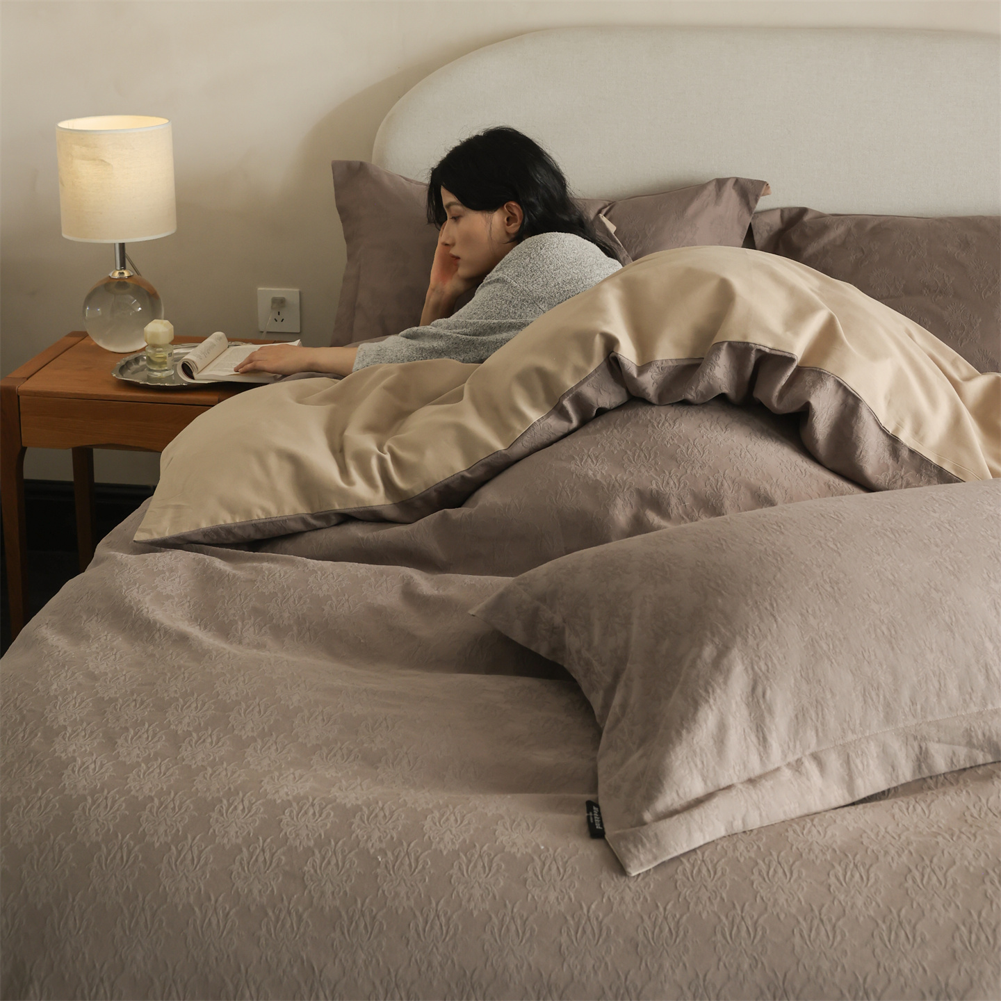 轻奢高级感全棉提花磨毛四件套