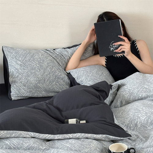 HJ轻奢全棉三层纱四件套