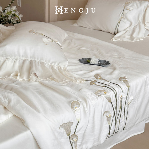 巨柔软舒适的裸睡水洗天丝夏凉被