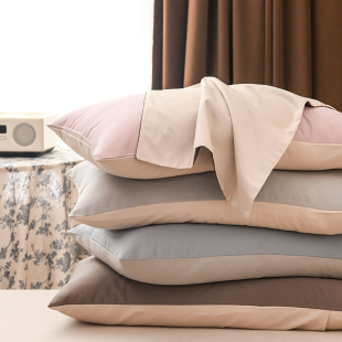 全棉纯棉枕头套48×74cm一对装 100支长绒棉枕套 粉丝福利特价