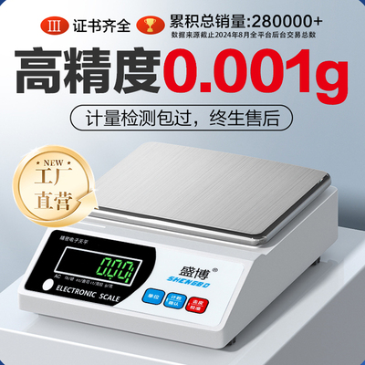 2025新款电子秤精准天平0.001黄金中药高精度001g厨房克称实验室