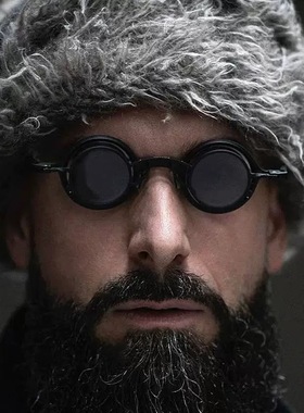 小圆框金属风复古墨镜男女新款嘻哈朋克个性蹦迪太阳眼镜炫酷造型