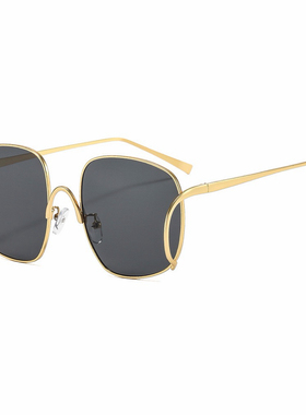 金属大框异形太阳镜个性欧美新款舞会派对蹦迪墨镜秀场凹造型男女