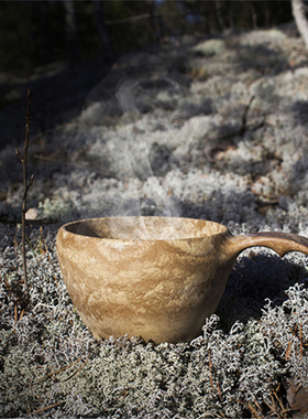 芬兰kupilka北欧风户外咖啡杯Kuksa木杯休闲露营野营姆明餐具杯碗