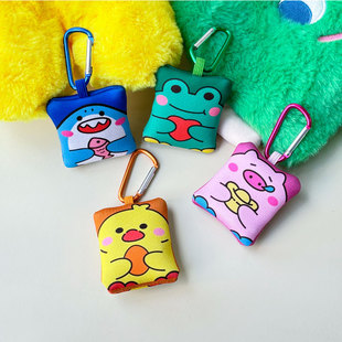 原创莎头鲨鱼便携眼镜布清洁布擦拭眼镜手机屏幕钥匙扣可爱挂件