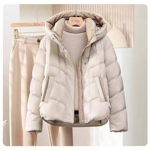 2025年新款羽绒棉衣服女短款秋冬季时尚连帽加厚棉衣棉服袄子外套