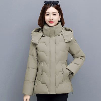 加肥加大短款气质修身羽绒棉服