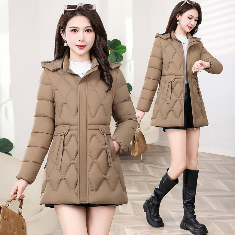 2025新款羽绒棉衣服女中长款秋冬季妈妈装棉衣中老年棉袄子外套
