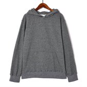 2023秋冬新款 纯色宽松连帽套头长袖 休闲外套潮流运动百搭卫衣加绒