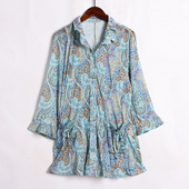 女士衬衫 2025夏季 中老年女装 日单外贸薄款 奶奶婆婆时尚 洋气上衣