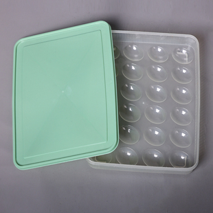 家用24格鸡蛋盒托架防碎冰箱保险收纳盒可多层叠放饺子馄饨云吞盒