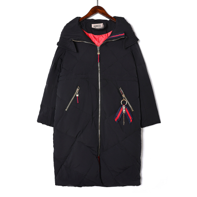 中长羽绒服冬季新品连帽羽绒服加厚保暖时尚显瘦个性设计感百搭潮