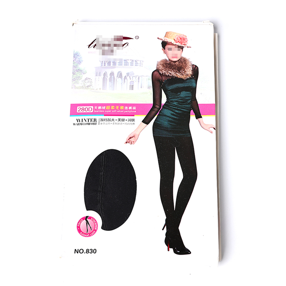 春秋280D天鹅绒无痕超弹连裤袜简约弹力防勾丝中厚纯色打底连裤袜