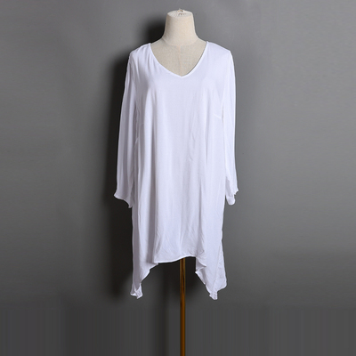 2025年春秋季新品设计感不规则连衣裙韩版时尚宽松纯色百搭短裙