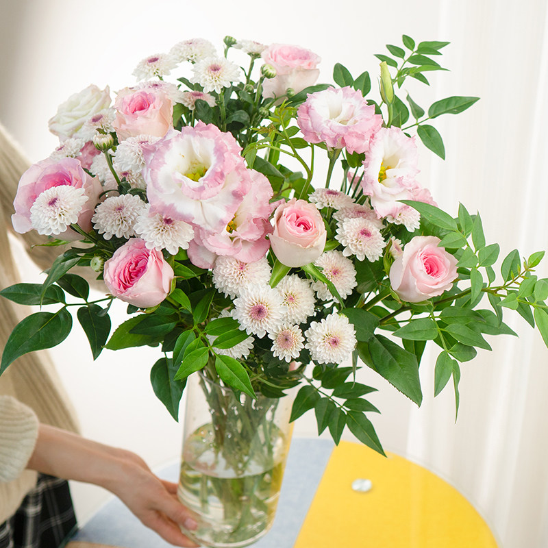 D9粉调新鲜混搭花束清新鲜花云南基地直发家庭水养花束洛神玫瑰,鲜花速递/花卉仿真/绿植园艺,花材,淘宝优惠券,粉丝福利购,淘宝优惠卷