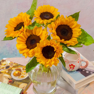 向日葵母亲节花束鲜花云南昆明基地直发家用水养插花