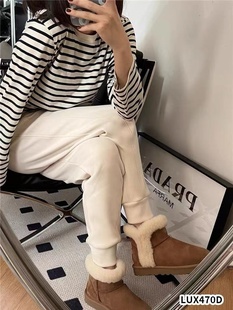 LUX470D 舒适保暖裤 澳洲AUSLUX秋冬纯色防风加厚束脚卫裤 运动裤