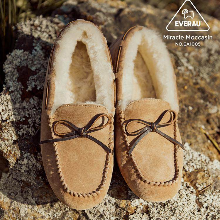 澳洲EVERAU女鞋羊毛豆豆鞋猪皮鞋面2cm气垫增高孕妇开车EA1005,女鞋,乐福鞋（豆豆鞋）,淘宝优惠券,粉丝福利购,淘宝优惠卷