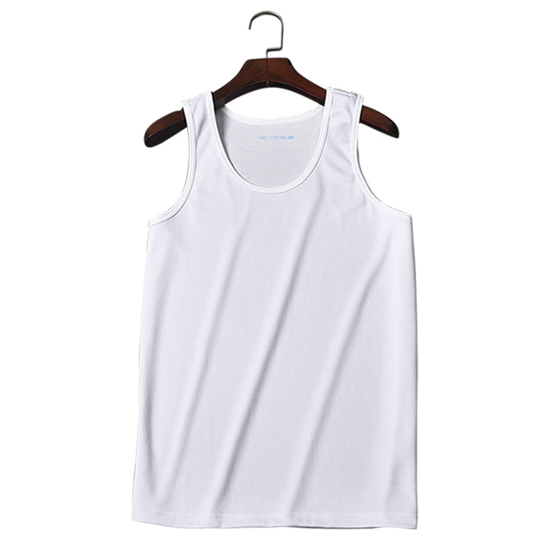 正品白背心夏季男无袖白色体能训练服汗衫速干军迷制式背心吸汗