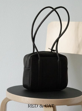 鹿皮高品质Aet原版皮a拉链方形波士顿手提包软糯极简单肩腋下包