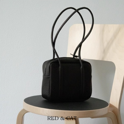 鹿皮高品质Aet原版皮a拉链方形波士顿手提包软糯极简单肩腋下包