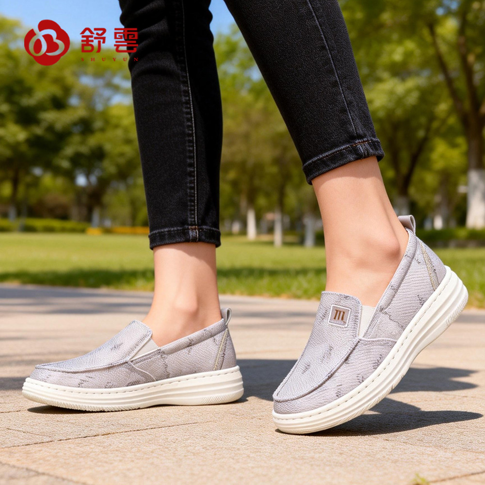 舒云网面鞋女夏季镂空透气一脚蹬休闲鞋舒适软底懒人鞋老北京布鞋