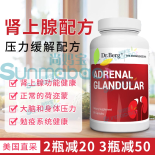 Berg Adrenal 美国直邮Dr. 正品 60粒 Glandular 肾上腺疲劳补充剂