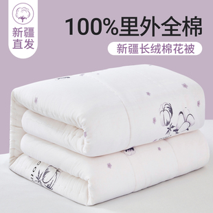 正宗新疆一级长绒棉被芯纯棉花被子100全棉冬被学生宿舍专用单人