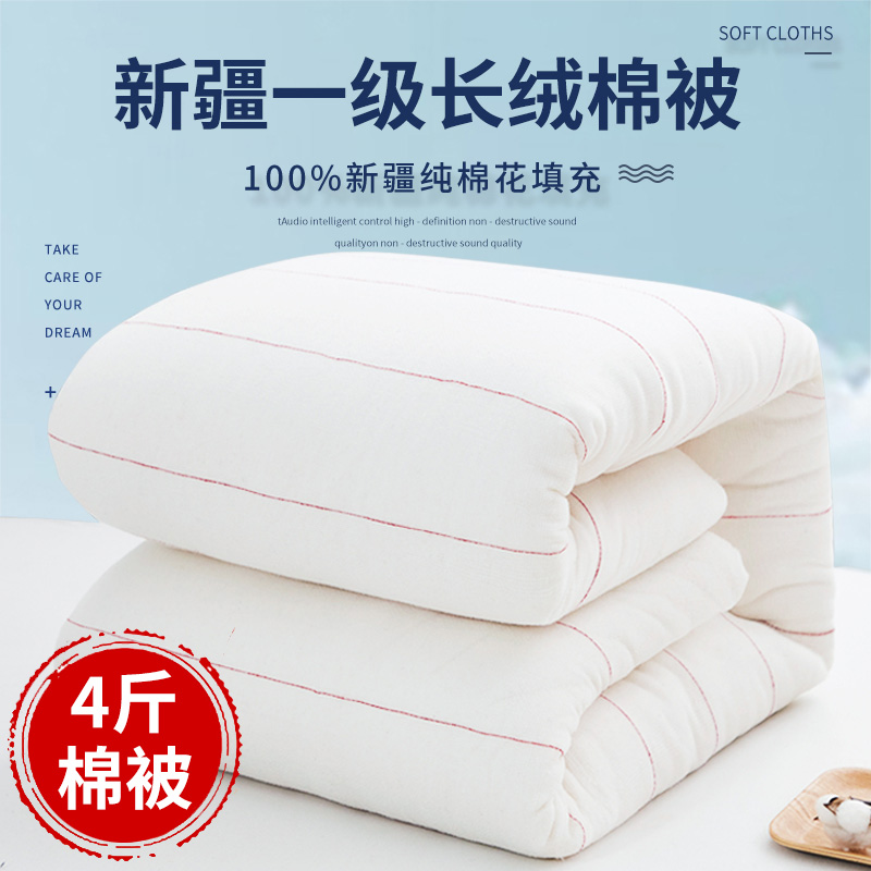 【4斤】新疆棉花被子春秋薄手工