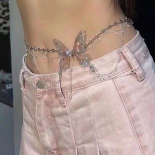 Fashionable Tassels Waist Chain Trendy Alloy Butterfly Waist