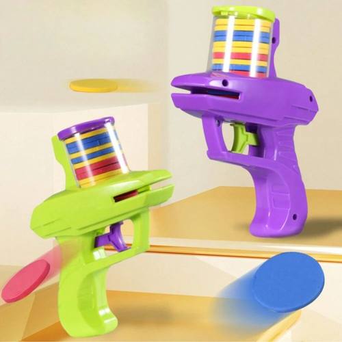 Foam Disc Launcher Flying Disc Handheld Shooter Indoor Shoot
