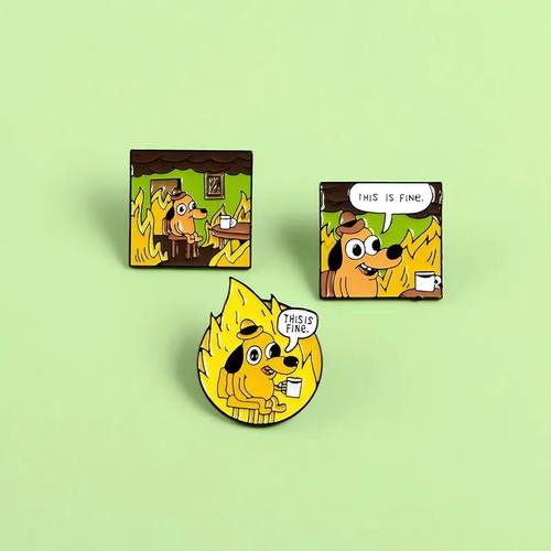 Enamel Pin Sets Cartoon TV Show Koala Sloth Cat Ocean Heart