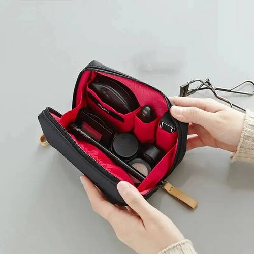 2025 New Women Cosmetic Bag Solid Color Korean Style Makeup