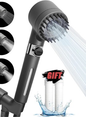 High-pressure Shower Head 3-mode Adjustable Spray with Massa