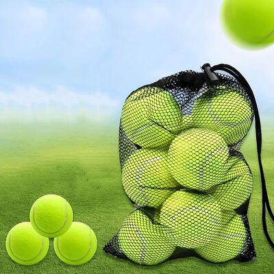 10pcs Tennis Balls With Mesh Carry Bag Practice Ball High