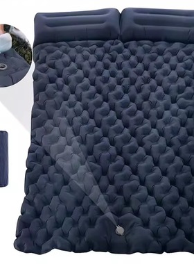Double Inflatable Mattress with Built-in Pillow Pum